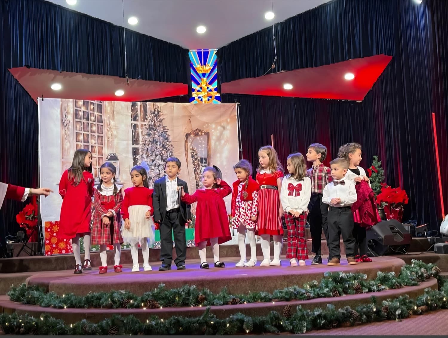 The Christmas programme — the youngest children singing